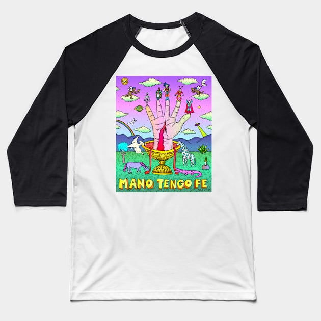 Mano Poderosa Baseball T-Shirt by Majenye